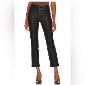 Good American Leather Coated Denim